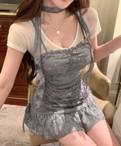 Vintage Charm Layered Lace Bodycon Dress